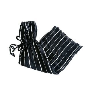 Dress Forum Women Jumpsuit Sleeveless Pinstripes Black White Large